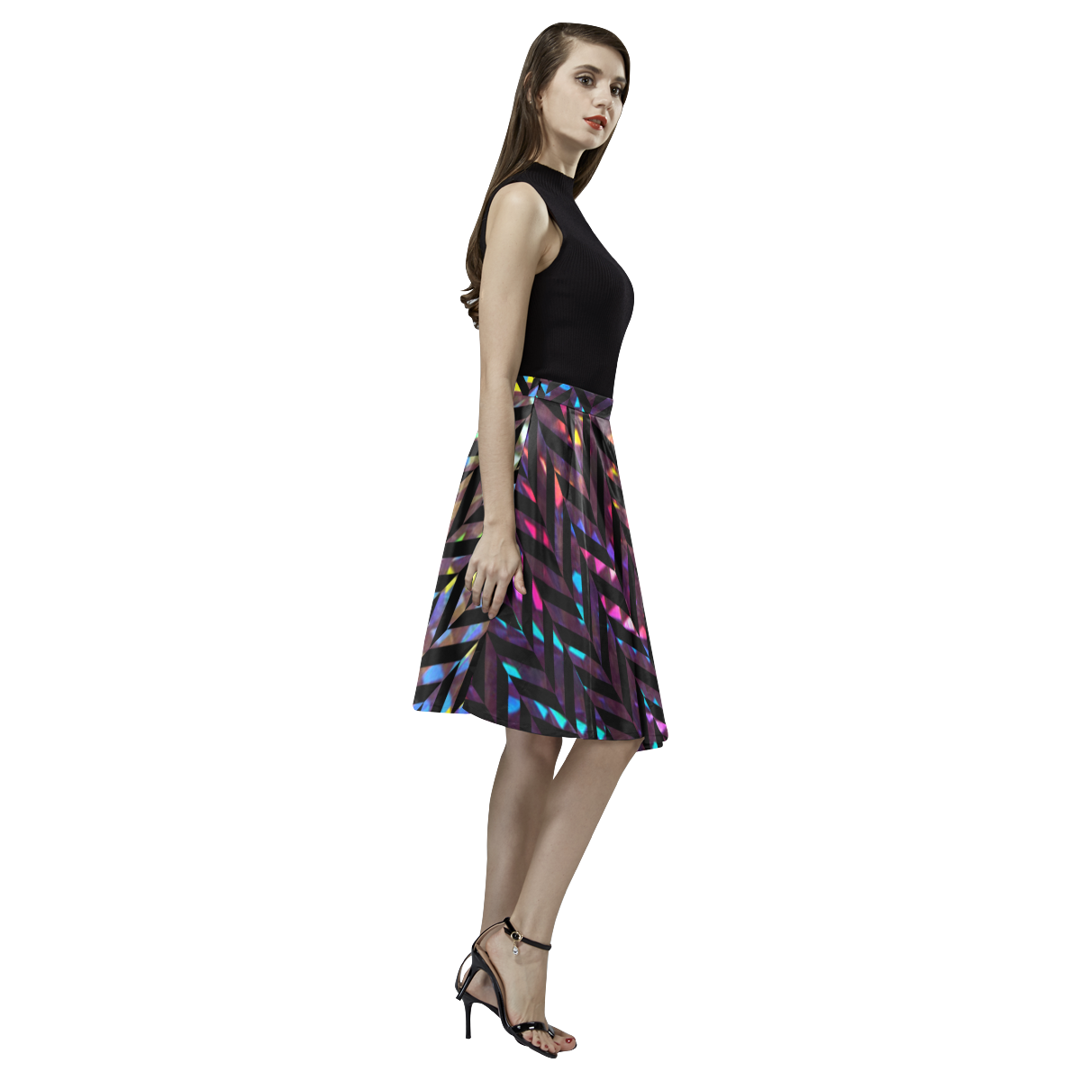 0-39 Melete Pleated Midi Skirt (Model D15)