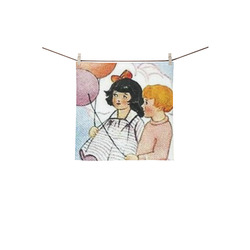 Children with Balloons Square Towel 13“x13”