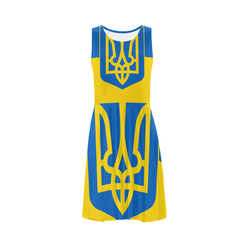 UKRAINE Sleeveless Ice Skater Dress (D19)