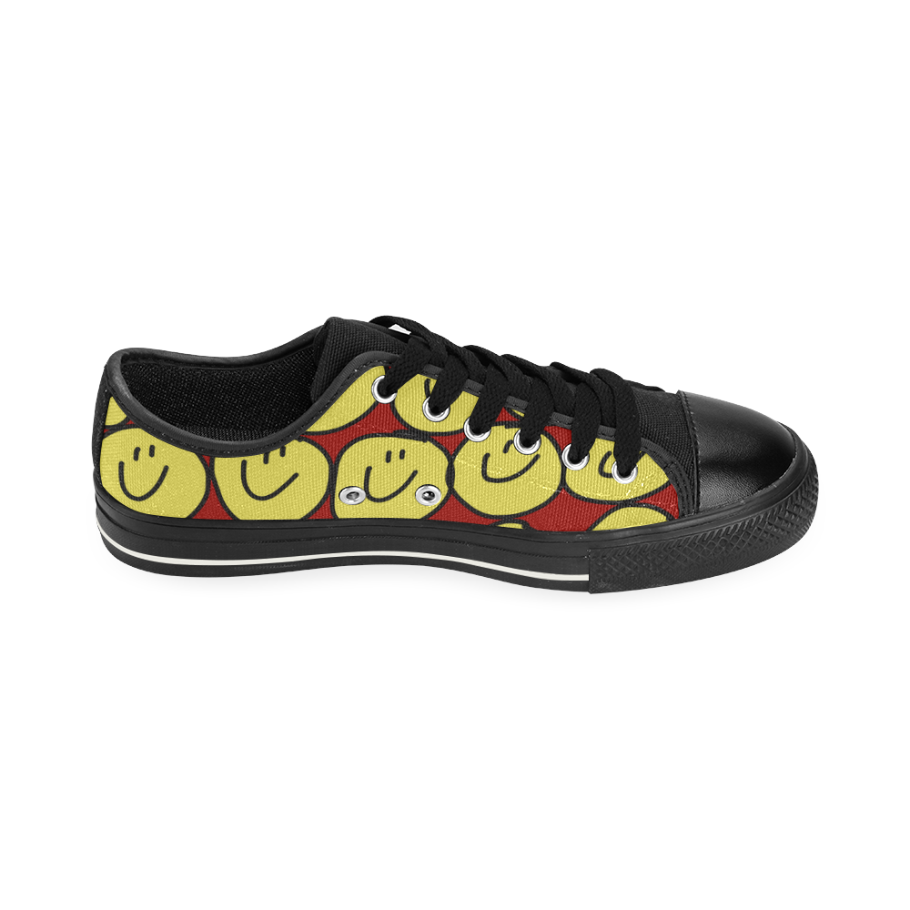 Smile Low Top Canvas Shoes for Kid (Model 018)