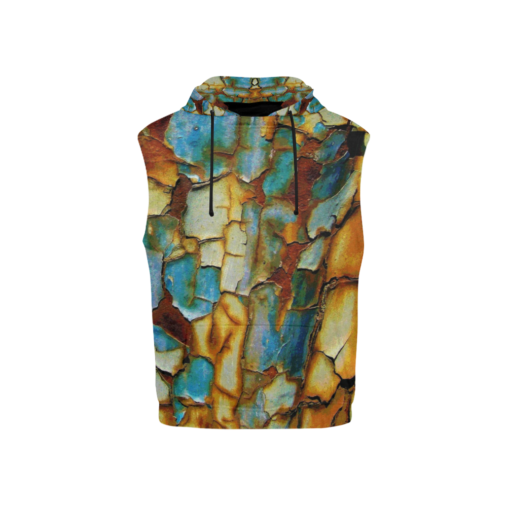 Rusty texture All Over Print Sleeveless Hoodie for Kid (Model H15)