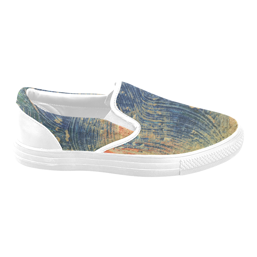 3 colors paint Women's Unusual Slip-on Canvas Shoes (Model 019)