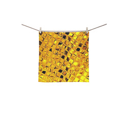 Metallic Yellow Square Towel 13“x13”