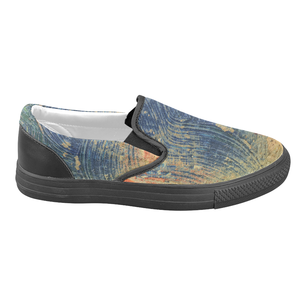 3 colors paint Men's Unusual Slip-on Canvas Shoes (Model 019)