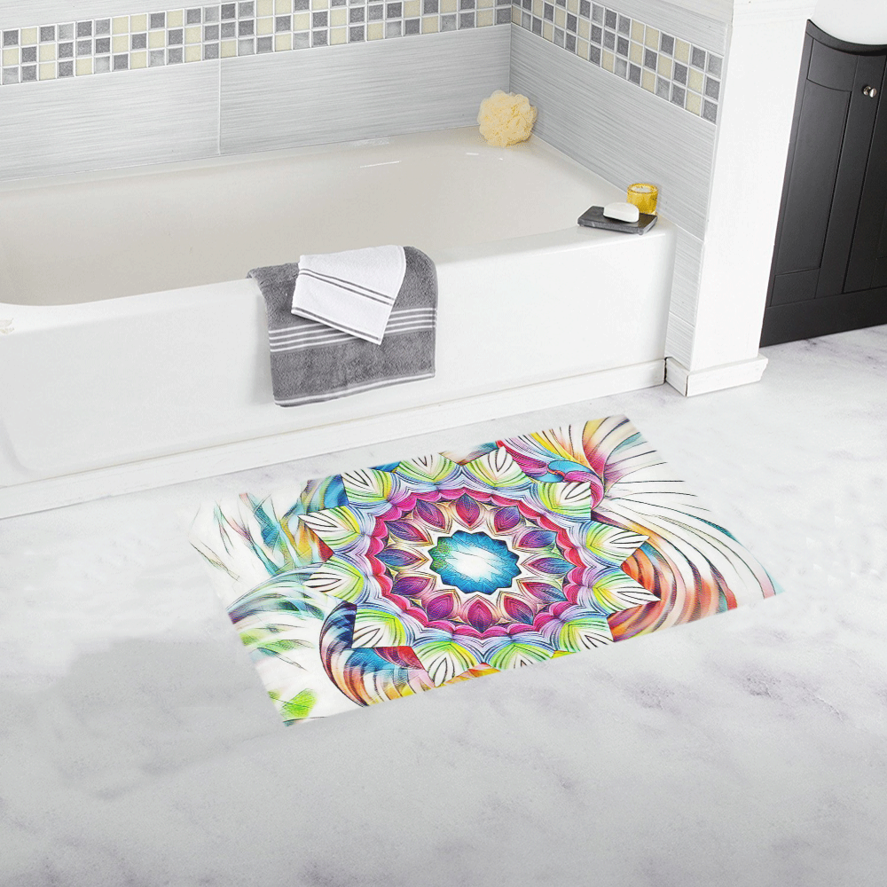 Sunshine Feeling Mandala Bath Rug 16''x 28''