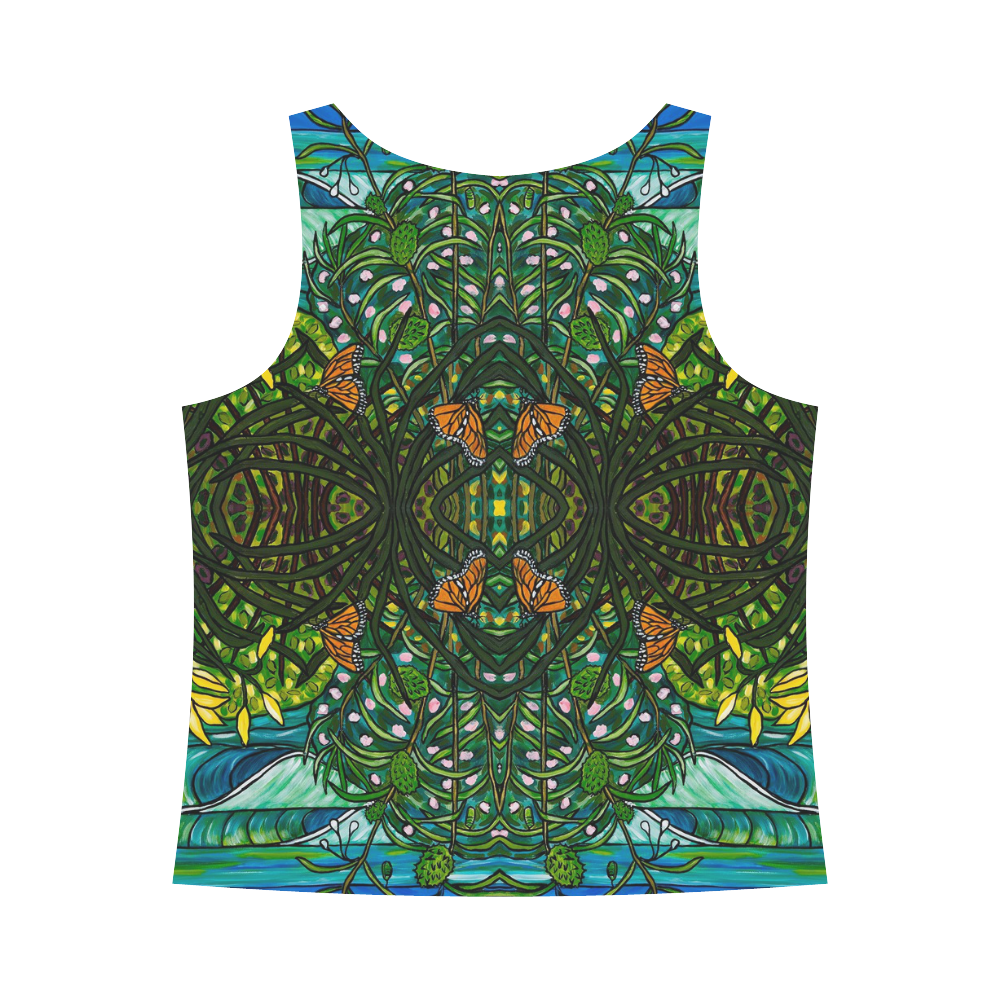 Mirror Monarchs All Over Print Tank Top for Women (Model T43)