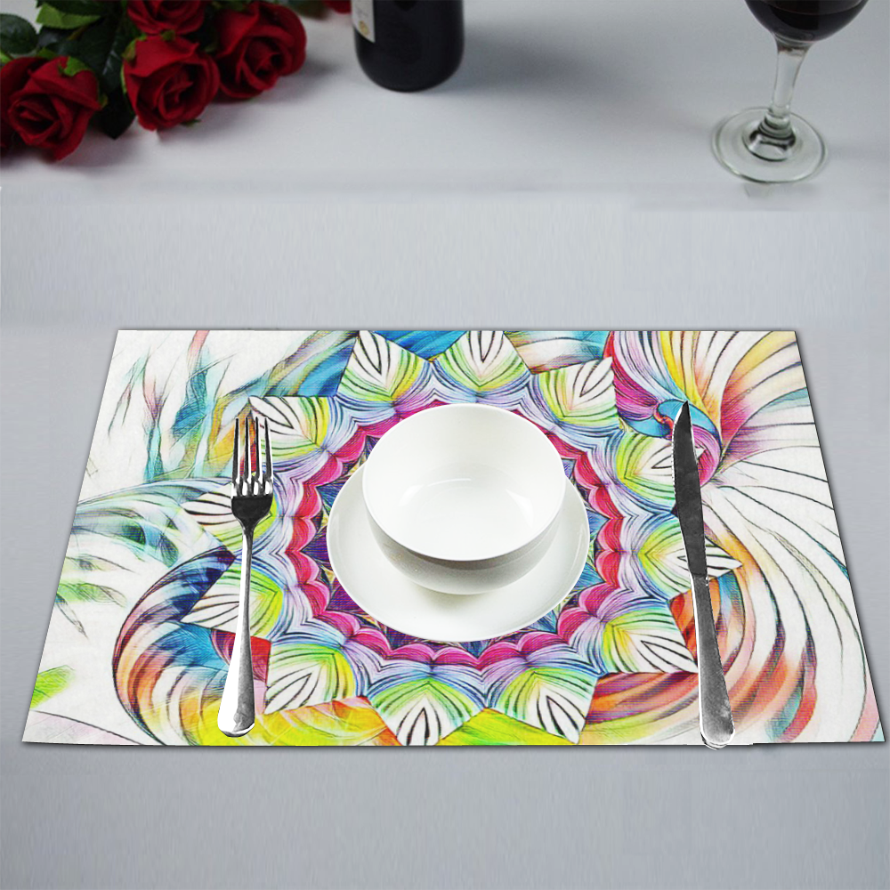 Sunshine Feeling Mandala Placemat 12’’ x 18’’ (Set of 4)