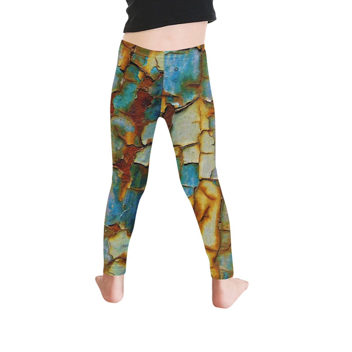 Rusty texture Kid's Ankle Length Leggings (Model L06)