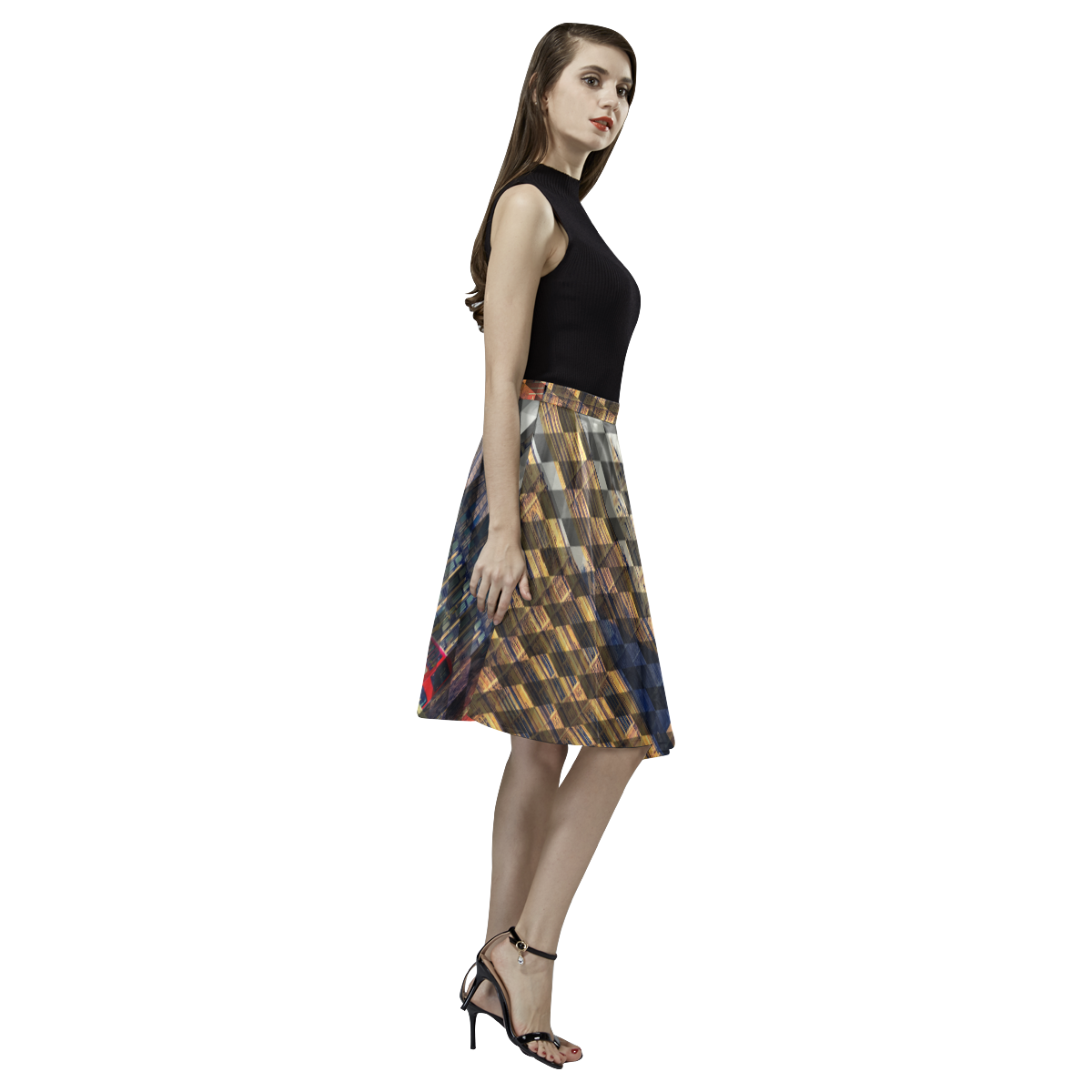 81 Melete Pleated Midi Skirt (Model D15)