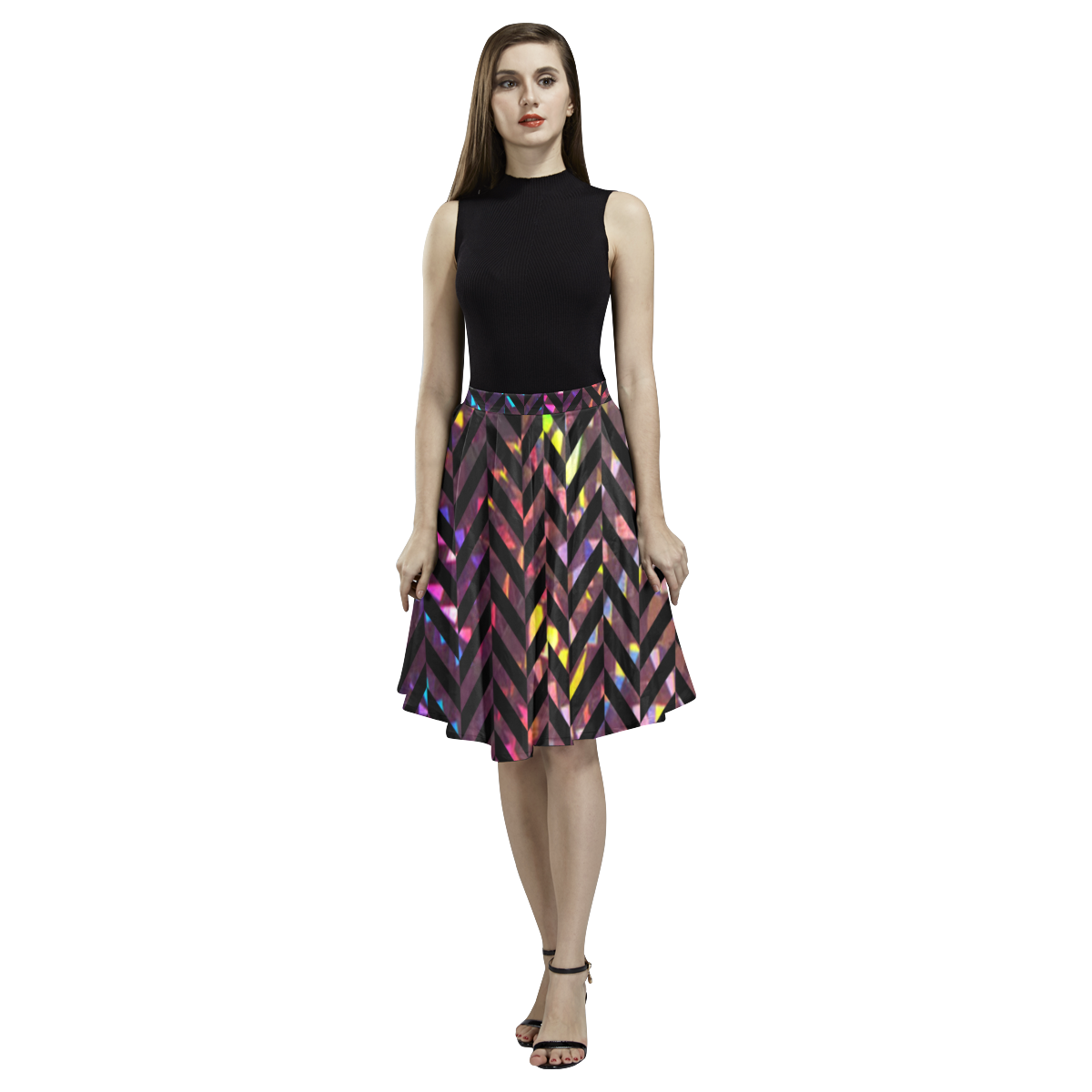 0-39 Melete Pleated Midi Skirt (Model D15)