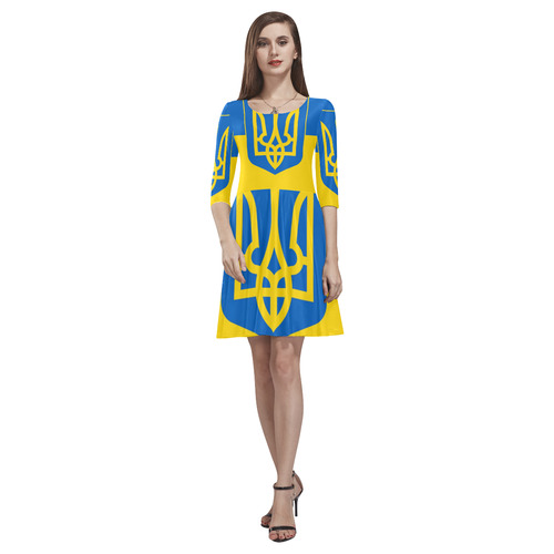 UKRAINE Tethys Half-Sleeve Skater Dress(Model D20)