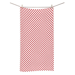 Flame Scarlet Polka Dots Bath Towel 30"x56"