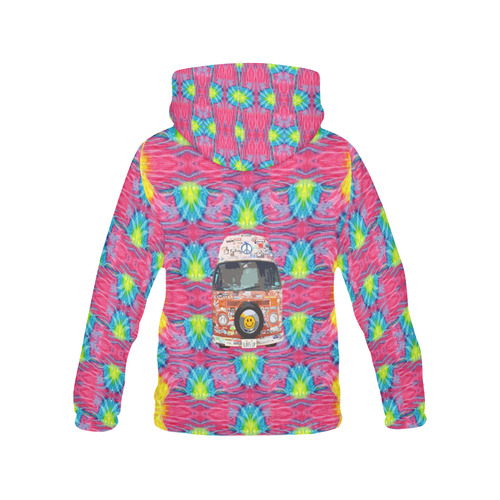Groovy Hippie Van All Over Print Hoodie for Women (USA Size) (Model H13)