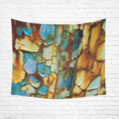 Rusty texture Cotton Linen Wall Tapestry 60"x 51"
