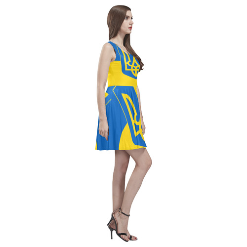 UKRAINE Thea Sleeveless Skater Dress(Model D19)