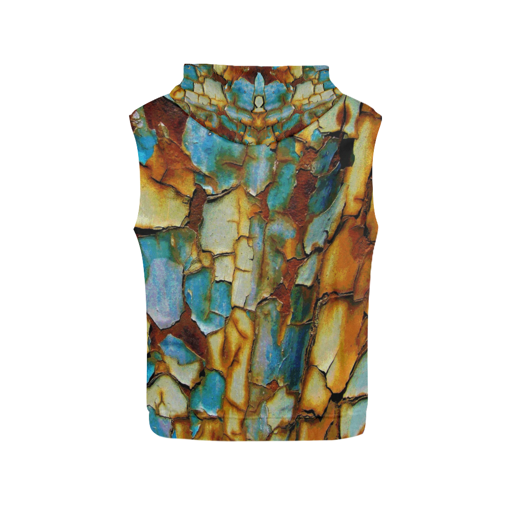 Rusty texture All Over Print Sleeveless Hoodie for Women (Model H15)