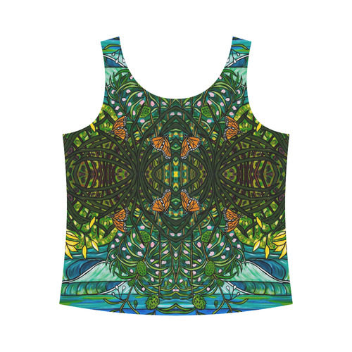 Mirror Monarchs All Over Print Tank Top for Women (Model T43)