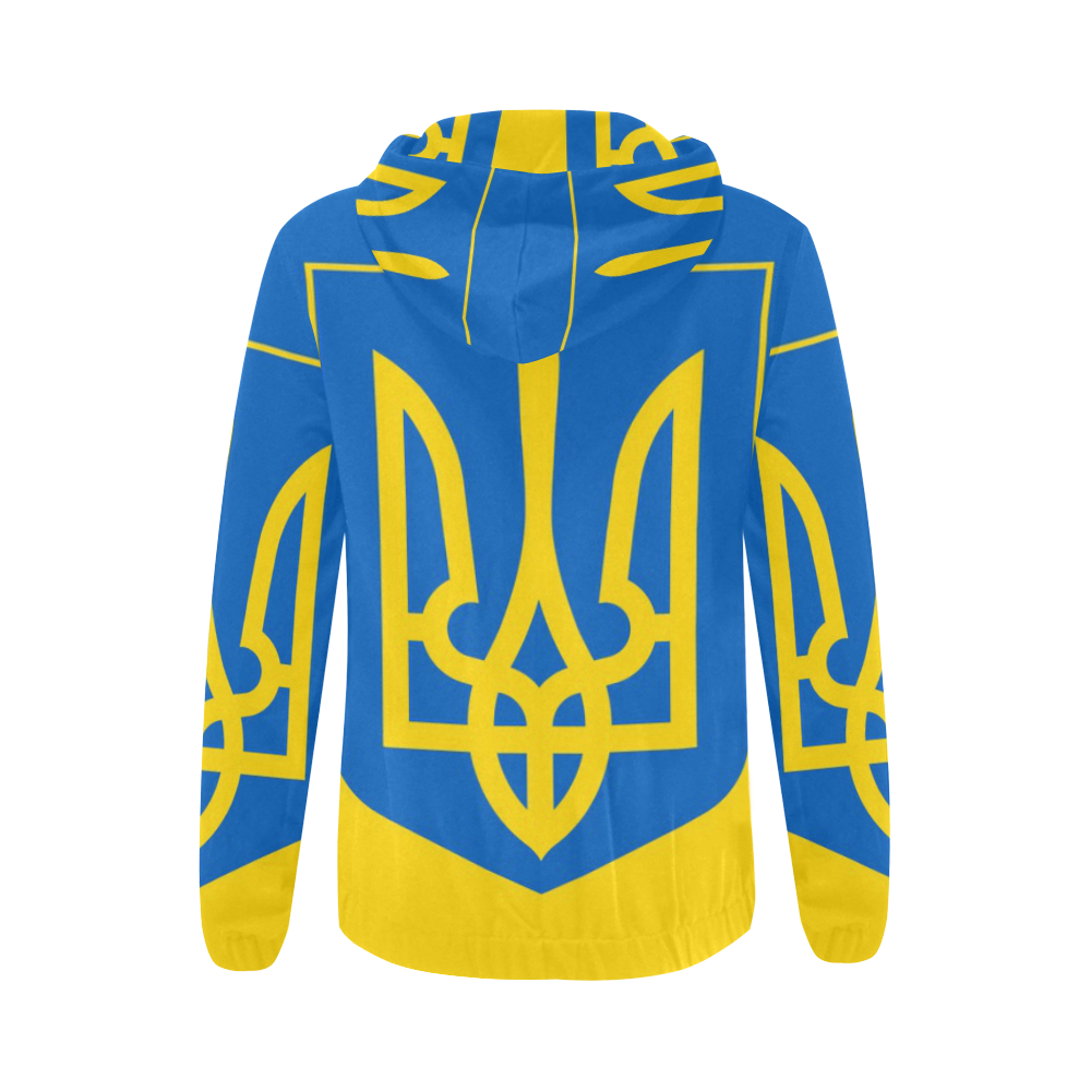 UKRAINE All Over Print Full Zip Hoodie for Women (Model H14)