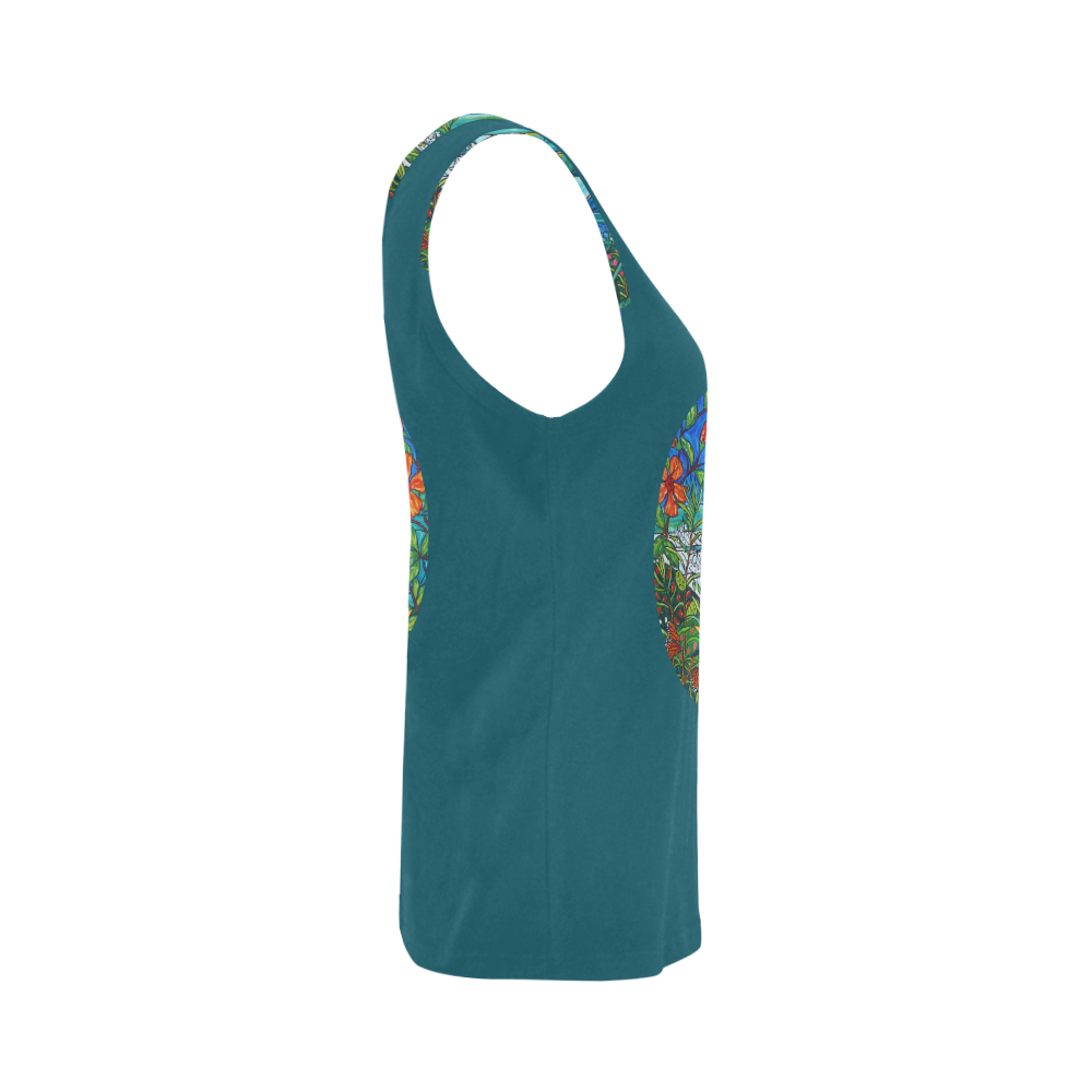 Summer's Peaking All Over Print Tank Top for Women (Model T43)
