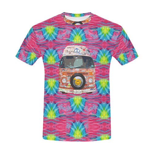 Groovy Hippie Van All Over Print T-Shirt for Men (USA Size) (Model T40)
