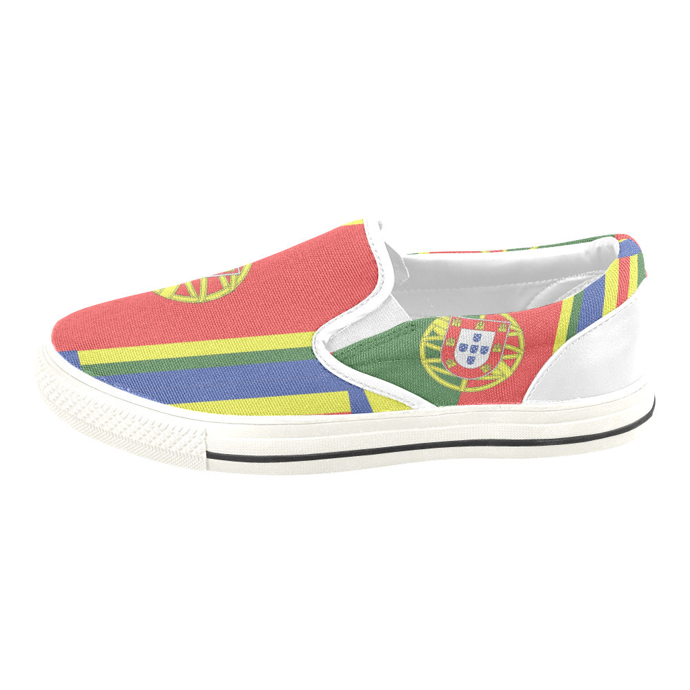 PORTUGAL  ABSTRACT Women's Slip-on Canvas Shoes/Large Size (Model 019)