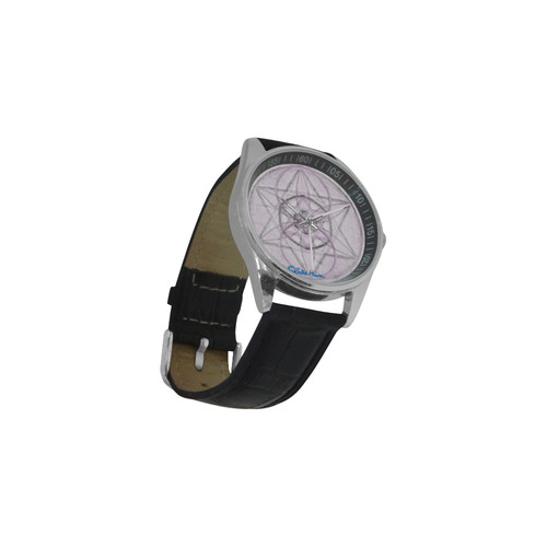 Protection- transcendental love by Sitre haim Men's Casual Leather Strap Watch(Model 211)