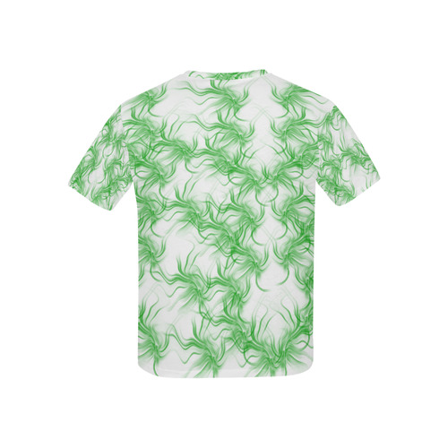 Smoke Green Flames Kids' All Over Print T-shirt (USA Size) (Model T40)