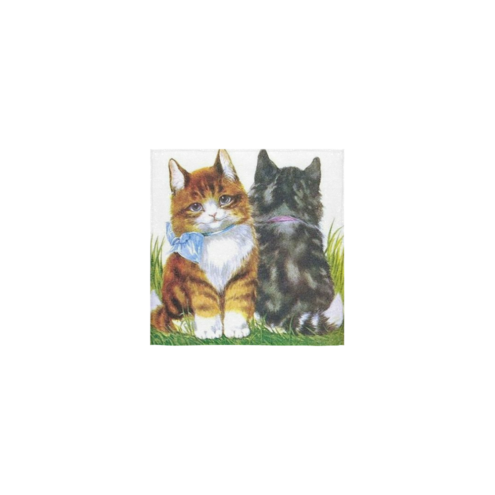 Vintage Kittens Square Towel 13“x13”