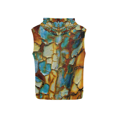 Rusty texture All Over Print Sleeveless Hoodie for Kid (Model H15)