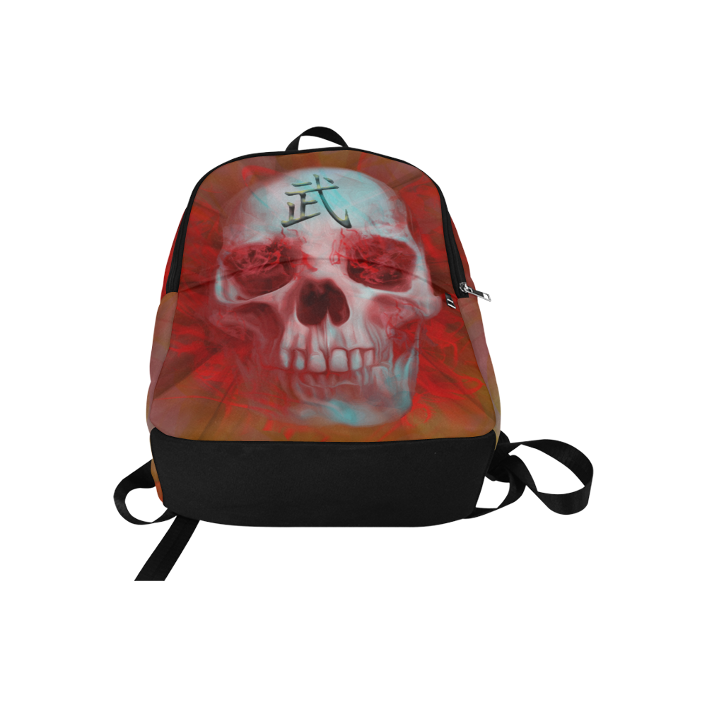 Warrior Kanji skull Fabric Backpack for Adult (Model 1659)