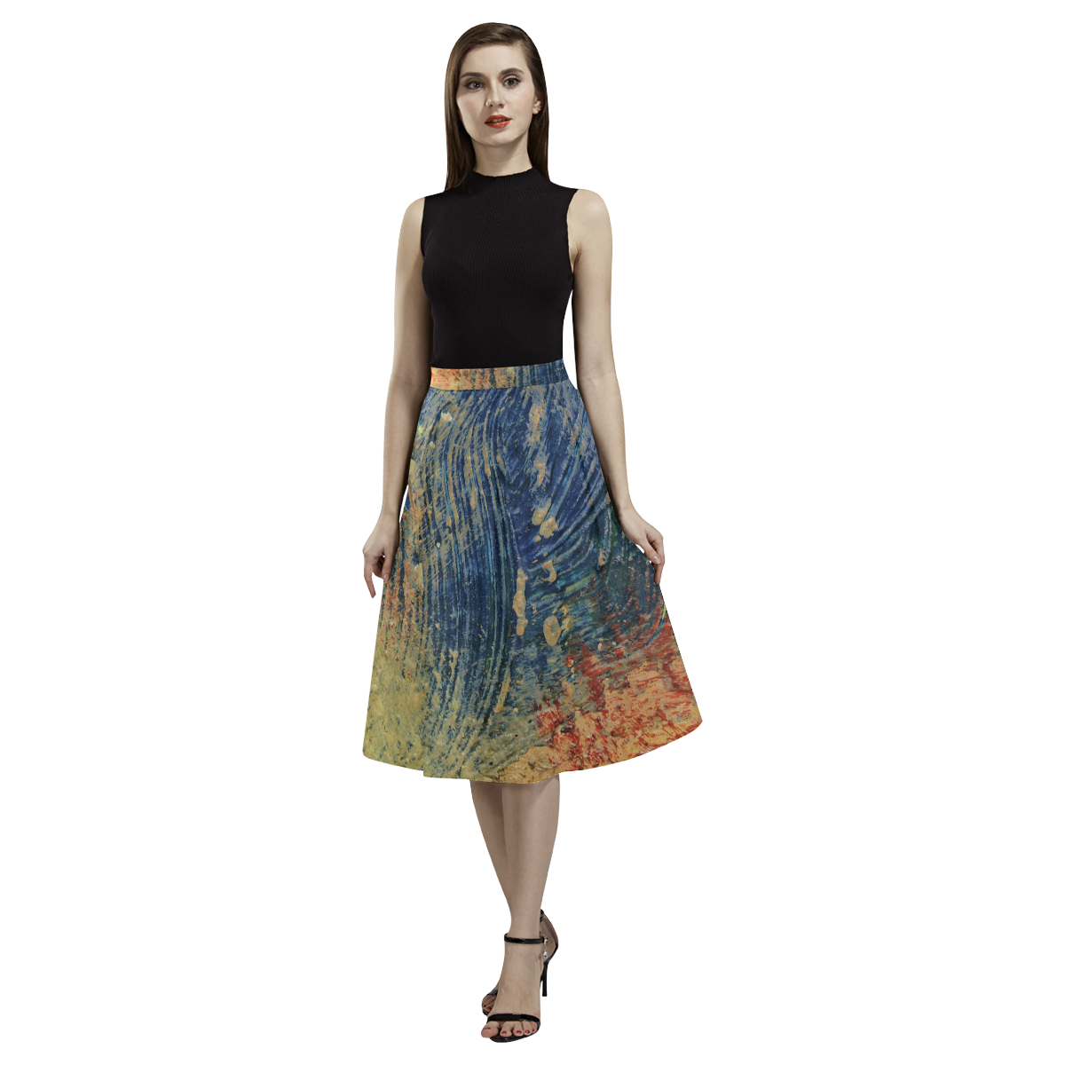 3 colors paint Aoede Crepe Skirt (Model D16)