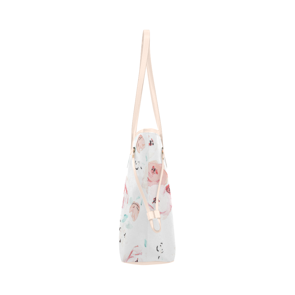 floral pattern Clover Canvas Tote Bag (Model 1661)