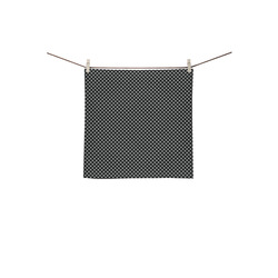 Black and Neutral Gray Polka Dots Square Towel 13“x13”