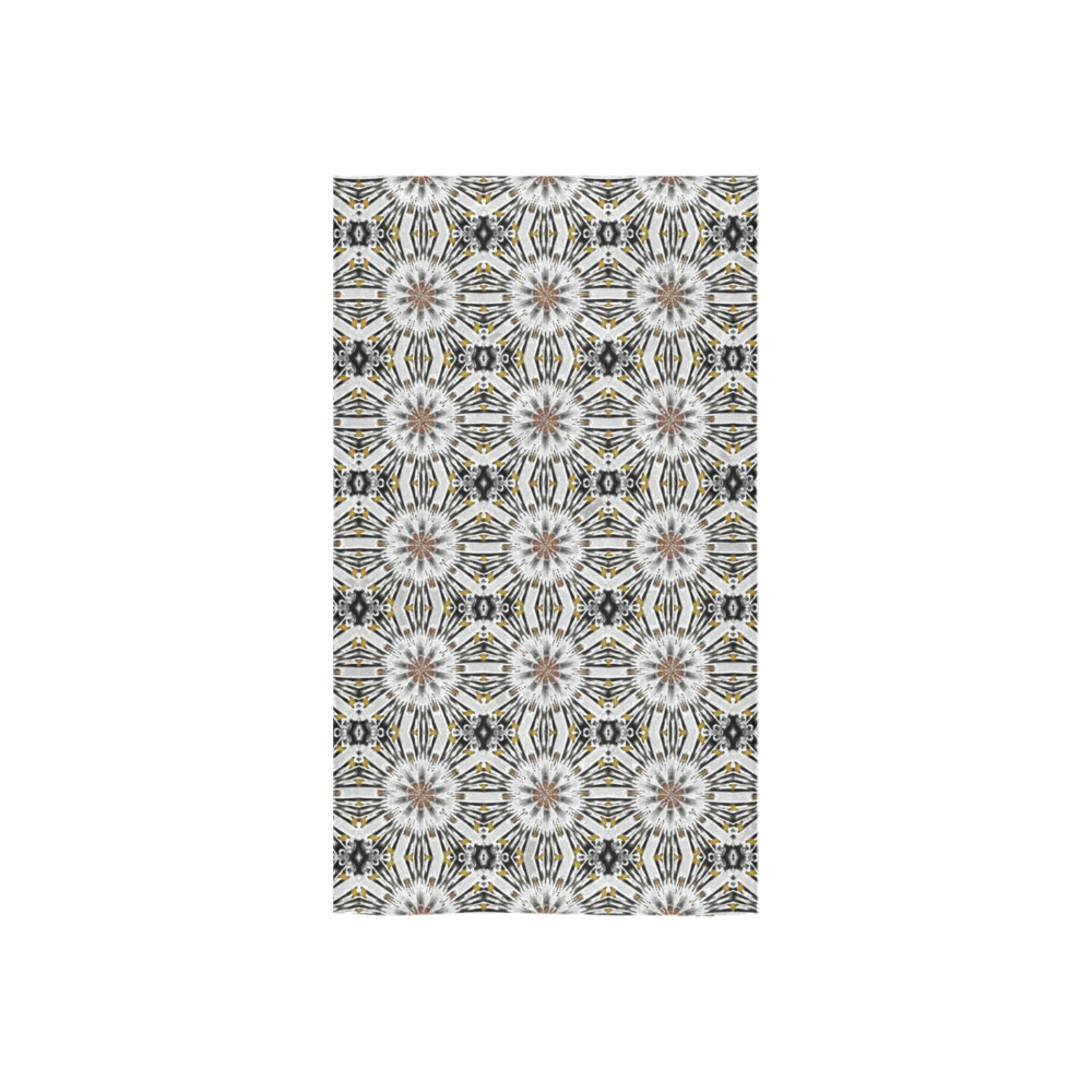 White Black and Tan Geometric Custom Towel 16"x28"