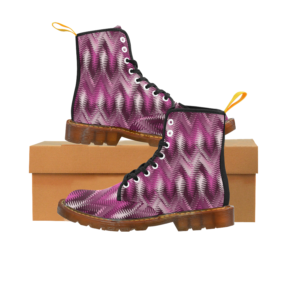Pink Wavy Martin Boots For Women Model 1203H