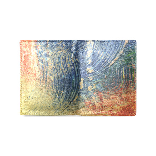3 colors paint Men's Leather Wallet (Model 1612)