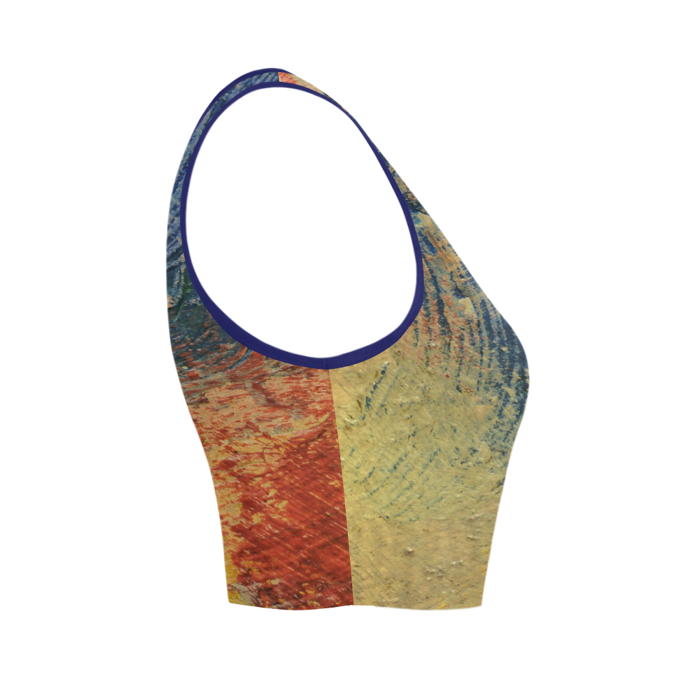 3 colors paint Women's Crop Top (Model T42)