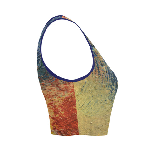 3 colors paint Women's Crop Top (Model T42)