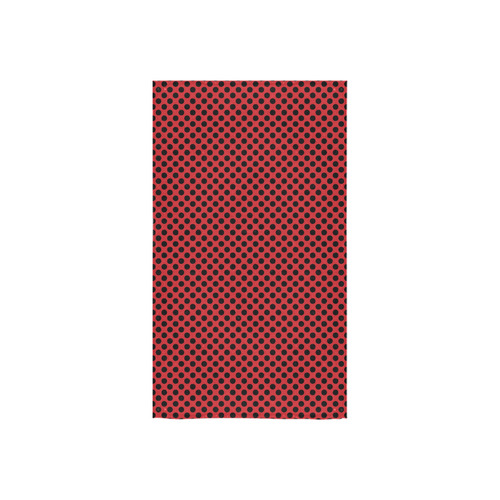 Flame Scarlet and Black Polka Dots Custom Towel 16"x28"