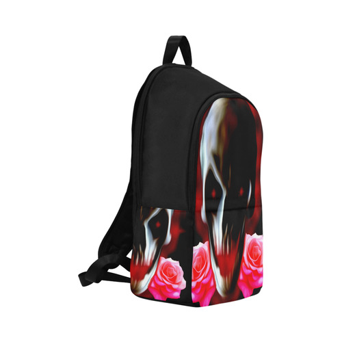 Abstract skull with roses Fabric Backpack for Adult (Model 1659)