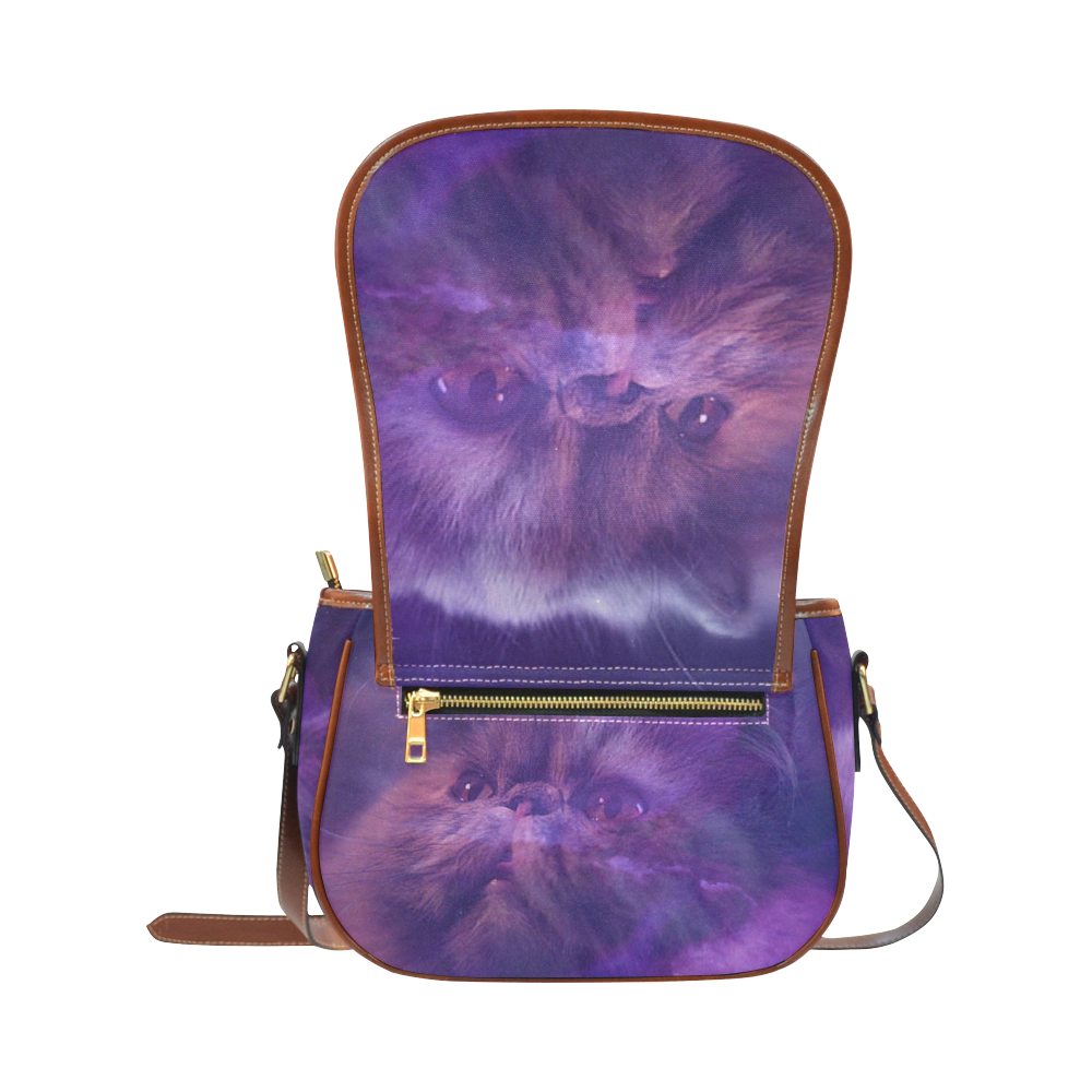 Purple Cat Saddle Bag/Large (Model 1649)