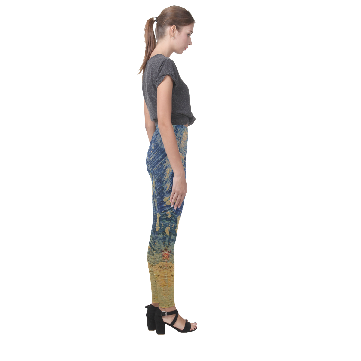 3 colors paint Cassandra Women's Leggings (Model L01)