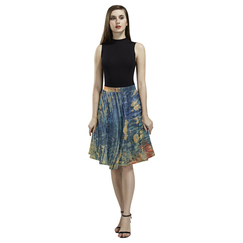 3 colors paint Melete Pleated Midi Skirt (Model D15)