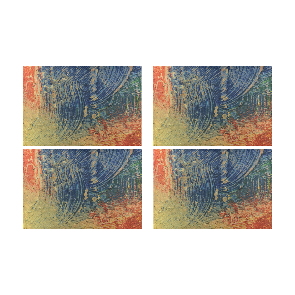 3 colors paint Placemat 12’’ x 18’’ (Set of 4)