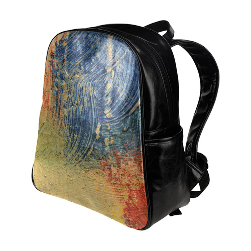3 colors paint Multi-Pockets Backpack (Model 1636)