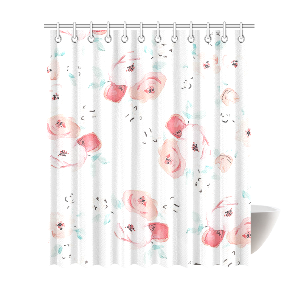 floral pattern Shower Curtain 72"x84"