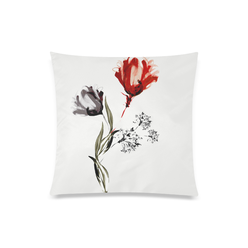 tulip cream1 Custom Zippered Pillow Case 20"x20"(One Side)