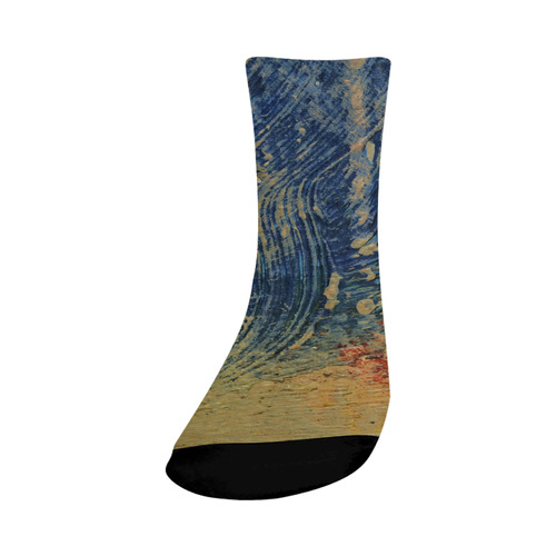 3 colors paint Crew Socks