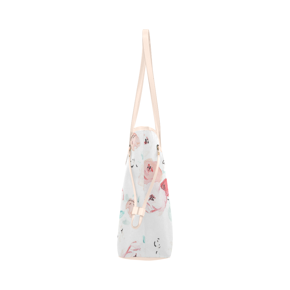 floral pattern Clover Canvas Tote Bag (Model 1661)