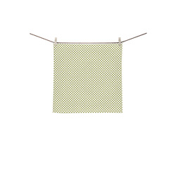 Golden Lime Polka Dots Square Towel 13“x13”